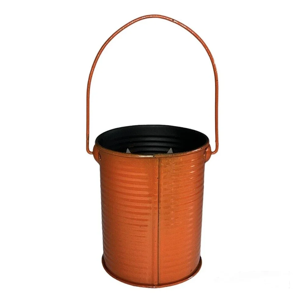 Metal Jack O Lantern Bucket Tea Light Holder